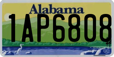 AL license plate 1AP6808