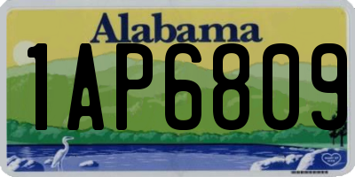 AL license plate 1AP6809