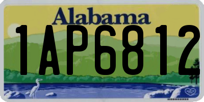 AL license plate 1AP6812
