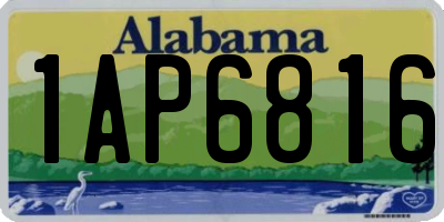AL license plate 1AP6816