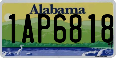 AL license plate 1AP6818