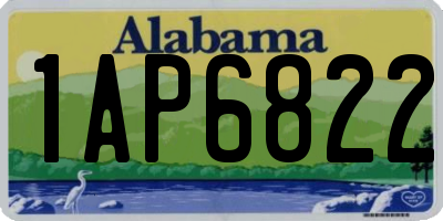 AL license plate 1AP6822