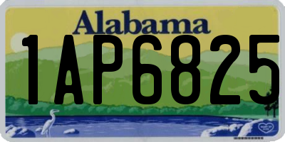 AL license plate 1AP6825