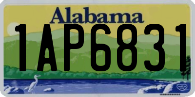 AL license plate 1AP6831