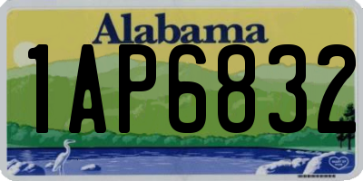 AL license plate 1AP6832