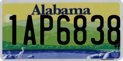 AL license plate 1AP6838