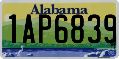 AL license plate 1AP6839
