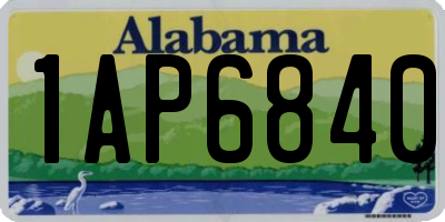 AL license plate 1AP6840