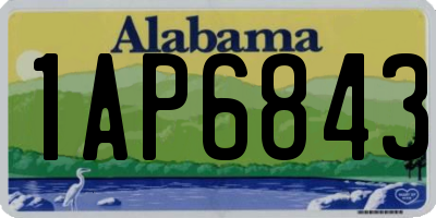 AL license plate 1AP6843