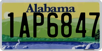 AL license plate 1AP6847