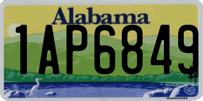 AL license plate 1AP6849