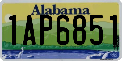 AL license plate 1AP6851
