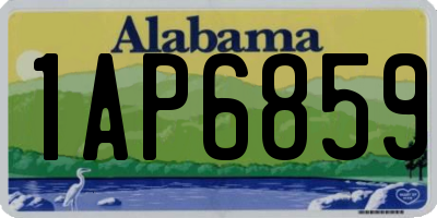 AL license plate 1AP6859