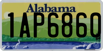 AL license plate 1AP6860