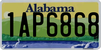 AL license plate 1AP6868