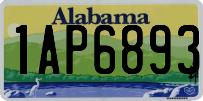 AL license plate 1AP6893