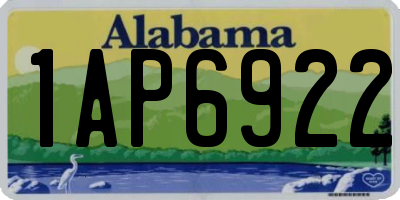 AL license plate 1AP6922