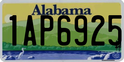 AL license plate 1AP6925