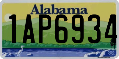 AL license plate 1AP6934