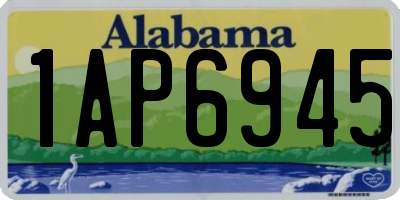 AL license plate 1AP6945