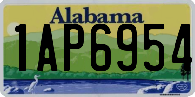 AL license plate 1AP6954