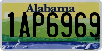 AL license plate 1AP6969