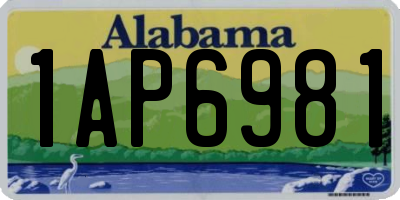 AL license plate 1AP6981