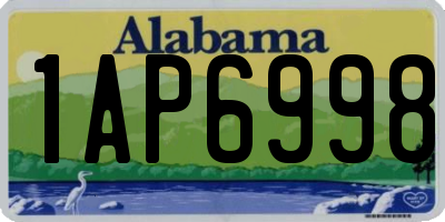 AL license plate 1AP6998