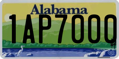 AL license plate 1AP7000