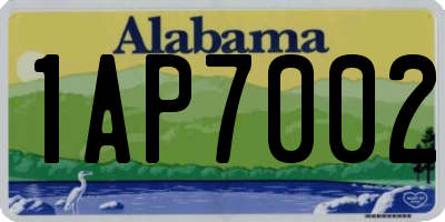 AL license plate 1AP7002