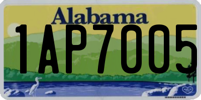 AL license plate 1AP7005