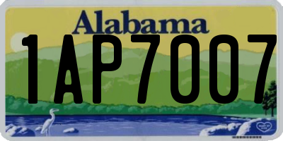 AL license plate 1AP7007