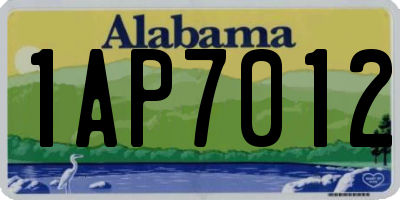 AL license plate 1AP7012