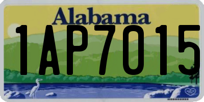 AL license plate 1AP7015