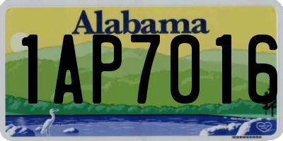 AL license plate 1AP7016