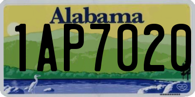 AL license plate 1AP7020