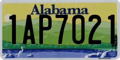 AL license plate 1AP7021