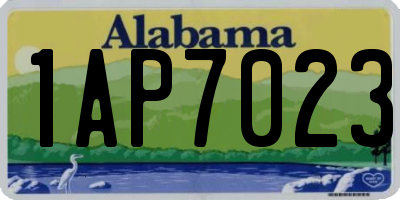 AL license plate 1AP7023