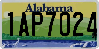 AL license plate 1AP7024