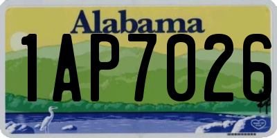AL license plate 1AP7026