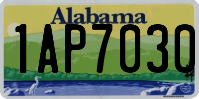 AL license plate 1AP7030