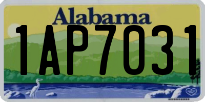 AL license plate 1AP7031