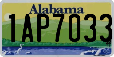 AL license plate 1AP7033