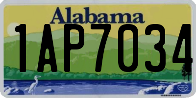 AL license plate 1AP7034
