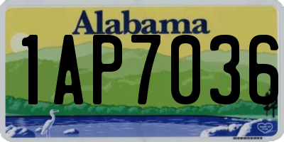 AL license plate 1AP7036
