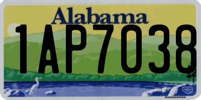 AL license plate 1AP7038
