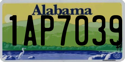 AL license plate 1AP7039