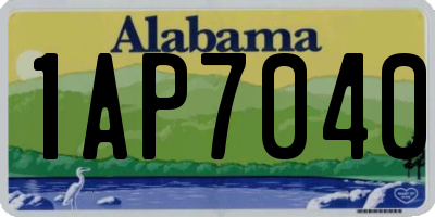 AL license plate 1AP7040