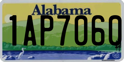 AL license plate 1AP7060