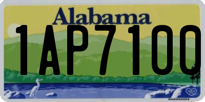 AL license plate 1AP7100